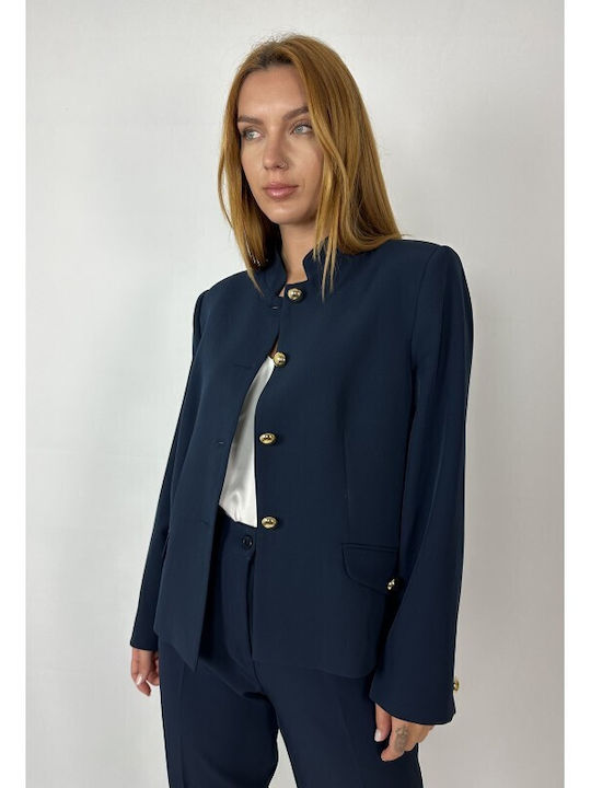 Baziana Blazer pentru femei Sacou Blue Navy