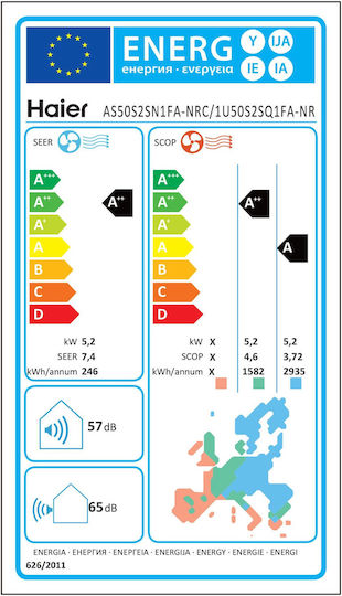 Haier Nebula Nordic Κλιματιστικό Inverter 18000 BTU A++/A με WiFi