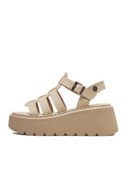 Women's Platform Shoes Beige