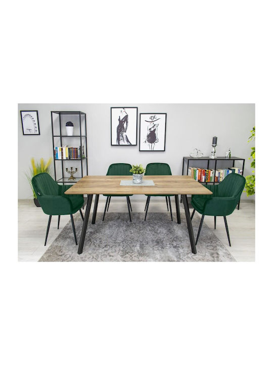 Scaune Bucătărie Catifelate Verzi 1buc 57.5x56.5x86.5buc