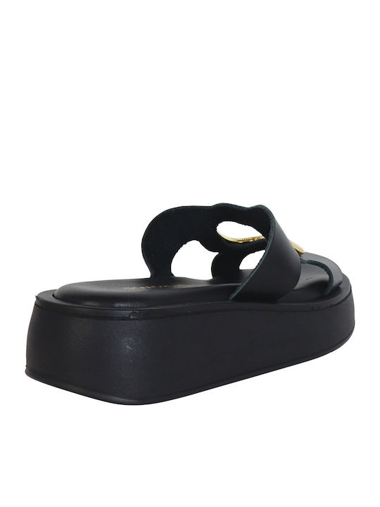 Flache Sandalen für Damen Flatforms in Schwarz Farbe