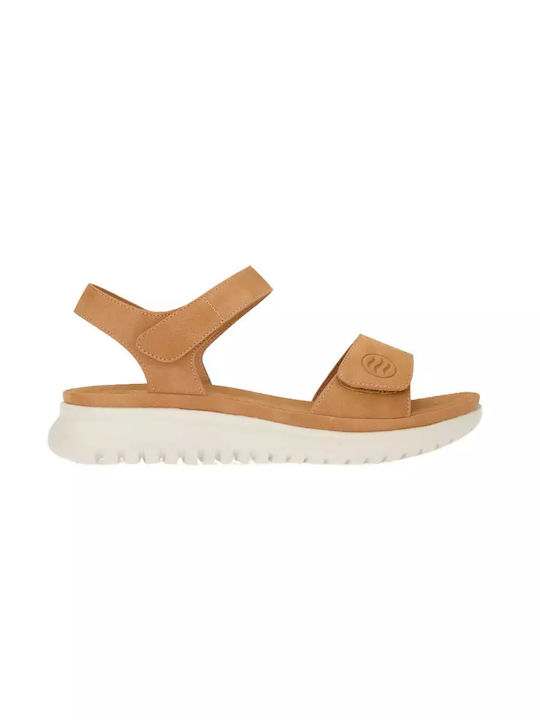 Flache Sandalen für Damen Anatomisch in Tabac Braun Farbe