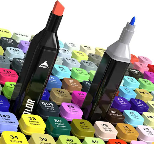 Alcohol Markers Markers Double-sided Markers + Bag 80 Pieces