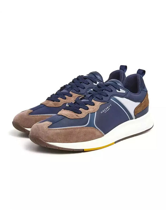 Hackett Bărbați Sneakers Blue Dark / Brown