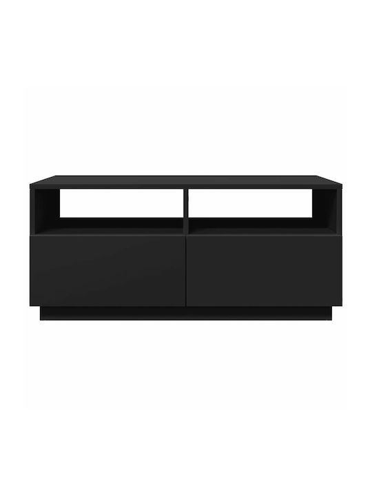 vidaXL Rechteckiges Zentral Kaffeetisch Aus Holz Schwarz M90xL49xH40cm