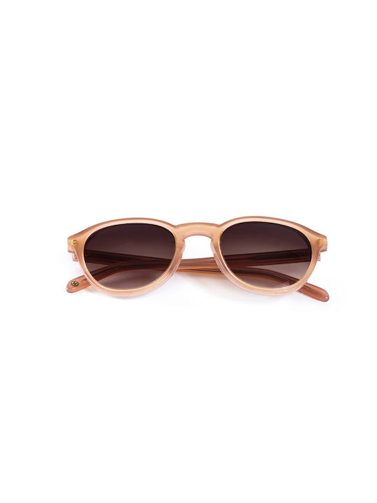 Oozoo Sunglasses with Pink Plastic Frame and Brown Gradient Lens OSG002-C5