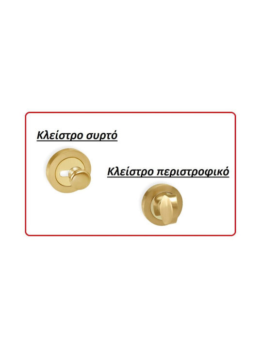 Set of Door Handles Perfect 224-702 Nickel Gold Matte Gold Matte Perfect Alloy Pseudo Silver