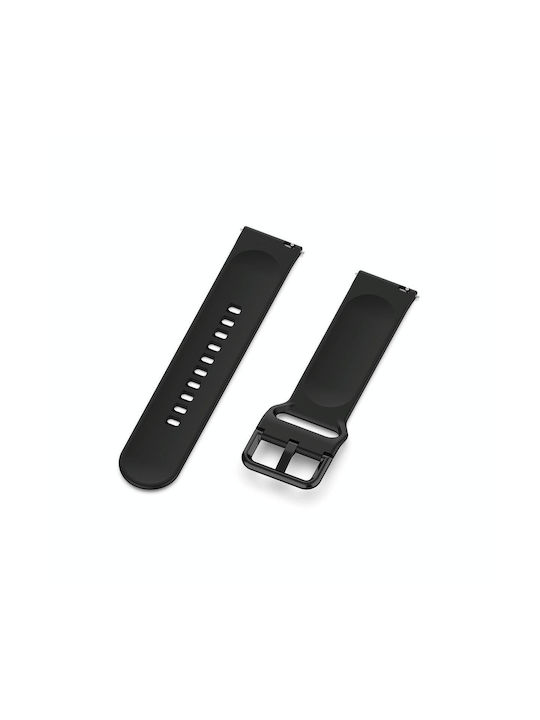 Amazfit Gts4 Mini Solid Color Soft Silicone Watch Band Size:large Size Black