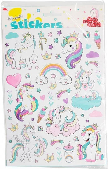 Abțibilduri 'Unicorn' 2 Pagini 98 Modele 17x23cm