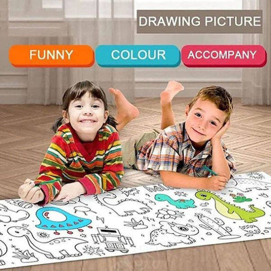 Rola de hârtie autoadezivă tăietoare pentru desenat și colorat 3m X 30 cm Design Prințesă