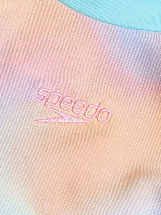 Speedo Printed Детски Бански Блуза Light Blue