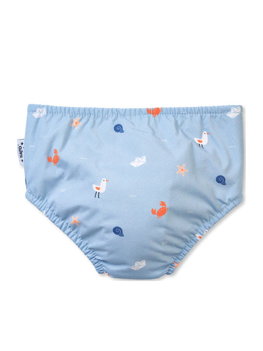 Saro Sailors Costum De Baie Pentru Copii Scutec De Înot Albastru Deschis