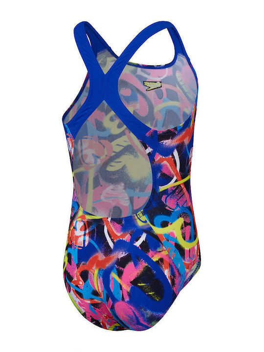 Speedo Digital Allover Kids Swimwear One-Piece Multicolour