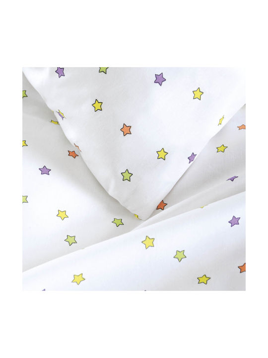 Rythmos Blaze Pillowcase Set with Envelope Cover White 50x70cm.
