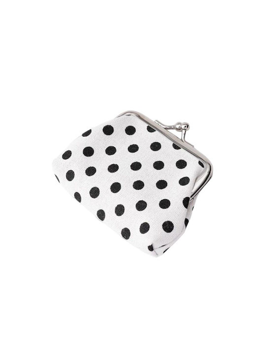 Women's Purse for Coins Polka Dots (White)