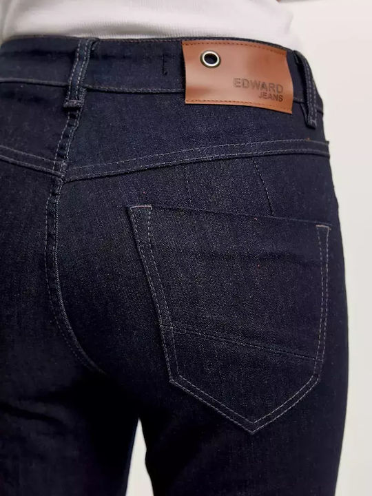 Edward Jeans Hoch tailliert Damenjeanshose mit Rissen in Enger Passform