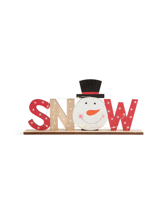 Shelf Decor Led Snowman 24 X 4 X 11 Cm