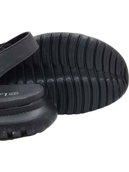 Lacoquette Women's Flat Sandals in Black Color