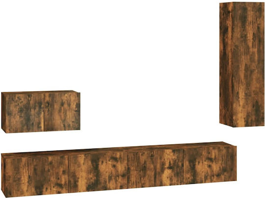 Living Room TV Unit Smoky Oak L30.5xW30xH110cm