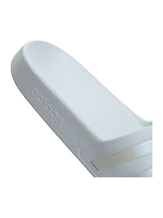 Adilette Aqua Slides In Turquoise Colour