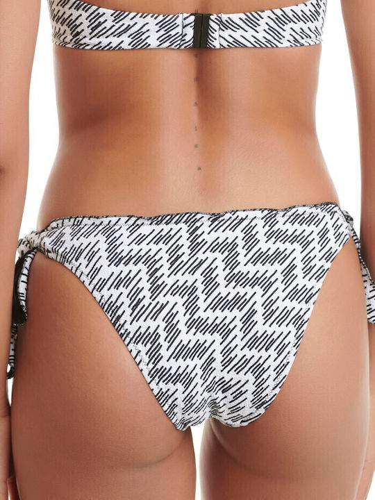 Bikini Slip Λευκό-μαύρο