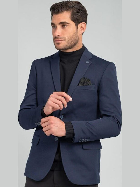 Sunset Men's Summer Suit Jacket Regular Fit Blue