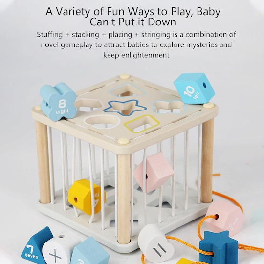 Baby Interactive Cube Zola Wooden Rubber Sensory Educational Coloured Cubes Numbers G