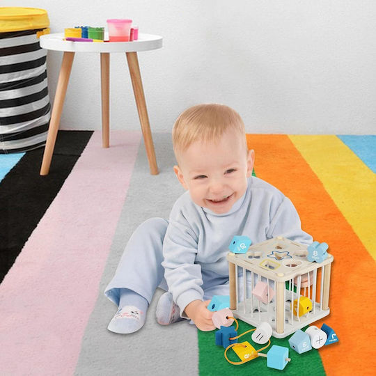 Baby Interactive Cube Zola Wooden Rubber Sensory Educational Coloured Cubes Numbers G