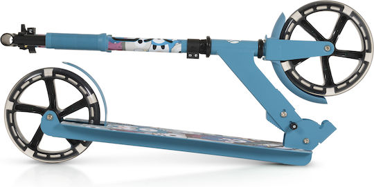 Byox Kids Scooter Foldable Monster 2-Wheel for 6+ Years Blue