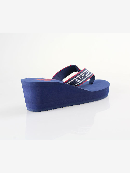 U.S. Polo Assn. Frauen Flip Flops in Blau Farbe