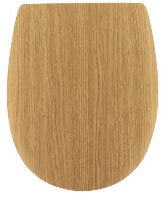 Toilet Seat Bamboo 44x35cm Beige
