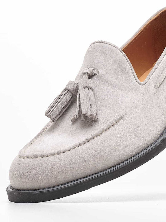 Vice Men's Leather Loafers Gray