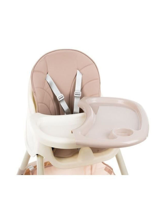 Kruzzel Καρεκλάκι Φαγητού 3 in 1 με Ρυθμιζόμενο Ύψος Pink