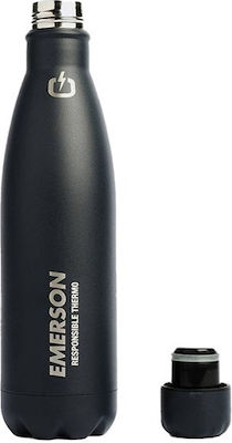 Emerson Flasche Thermosflasche Rostfreier Stahl Black 500ml