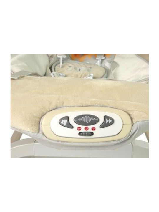 Lean Toys Electric Relax pentru Bebeluși cu Muzică și Vibrații Bej pentru Copil până la 18kg