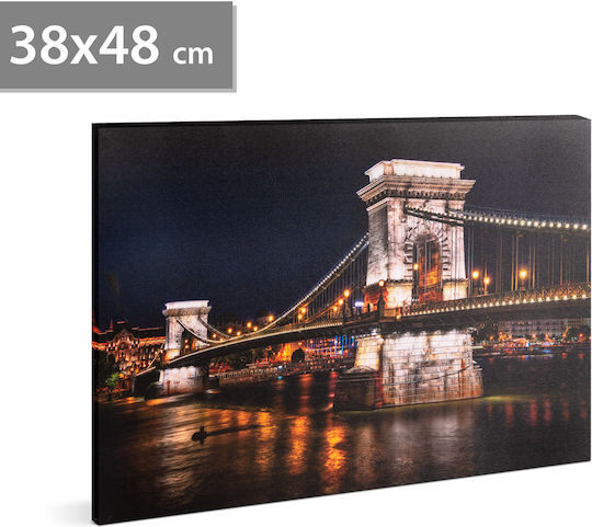 Gemälde auf Leinwand mit LED-Beleuchtung 38x48cm