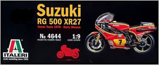Italeri Modellfigur Motorrad Rot im Maßstab 1:9 50x2.7cm.