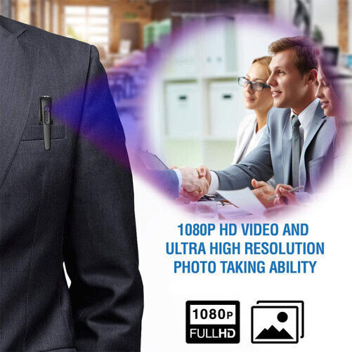 Cameră Ascunsă Stilou 1080p cu Slot pentru Card de Memorie