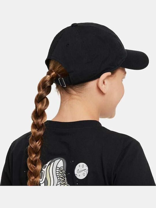 Nike Παιδικό Καπέλο Jockey Υφασμάτινο Μαύρο