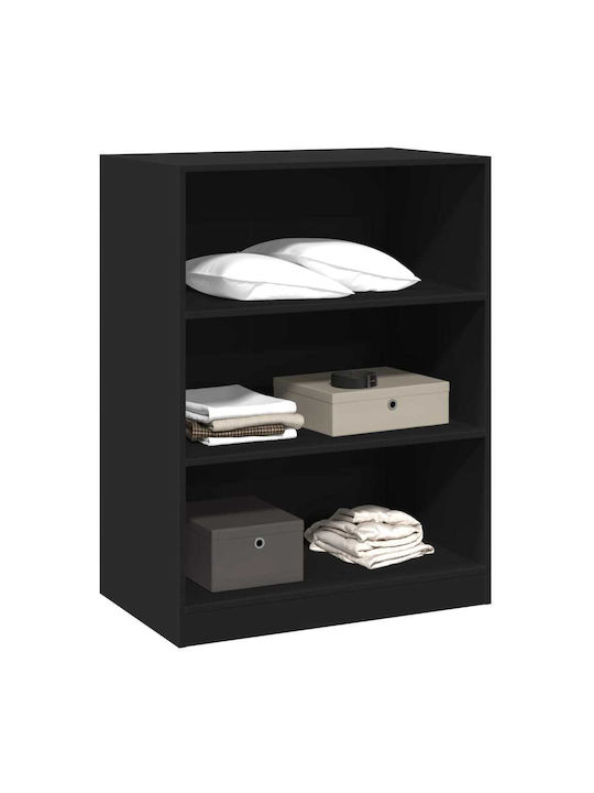 Bibliotecă Neagră 77x48x102 cm