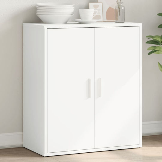 Дървен Бял Офисен Шкаф 60x31x70см