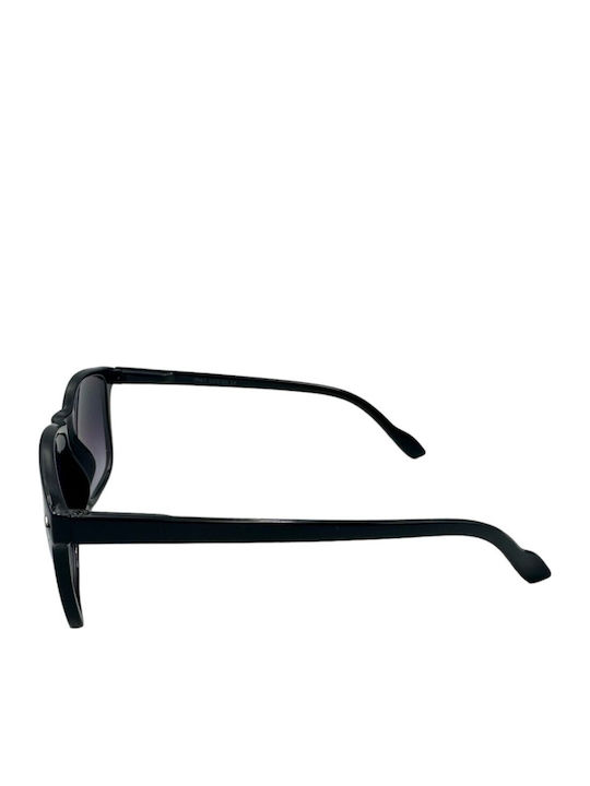 V-store Unisex Sunglasses with Black Plastic Frame and Black Gradient Lens 616-03