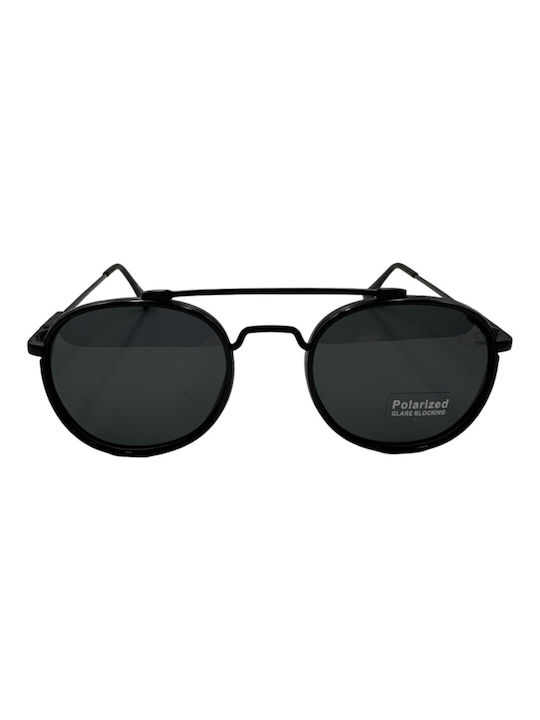 V-store Sunglasses with Black Frame and Black Polarized Mirror Lens POL9003-01