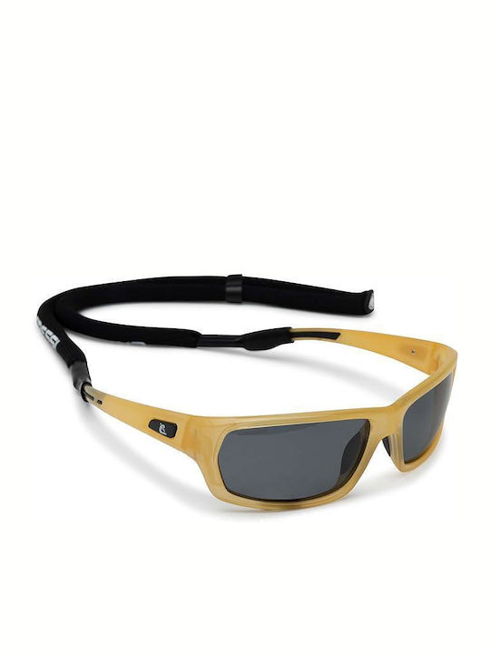 CressiSub Bill Unisex Sunglasses with Yellow Plastic Frame and Gray Lens XDB101750