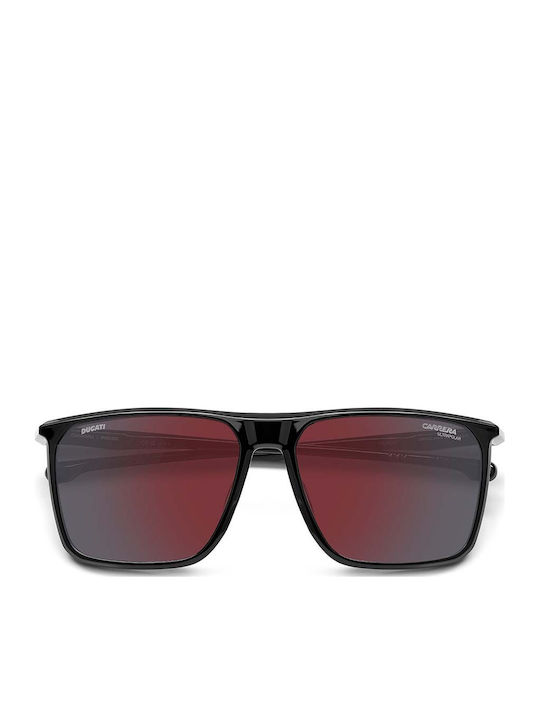 Carrera Carduc Männliche Sonnenbrillen mit Schwarzem Horn umrandeten Rahmen und Gray Polarisiert Gläser 034/S 807/H4