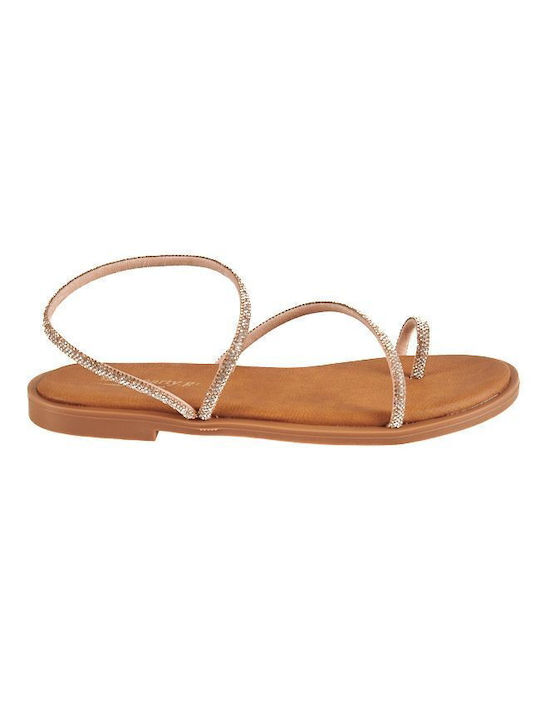 Elenross Gs09195w-gol Flat Sandal Thin Straps Gold