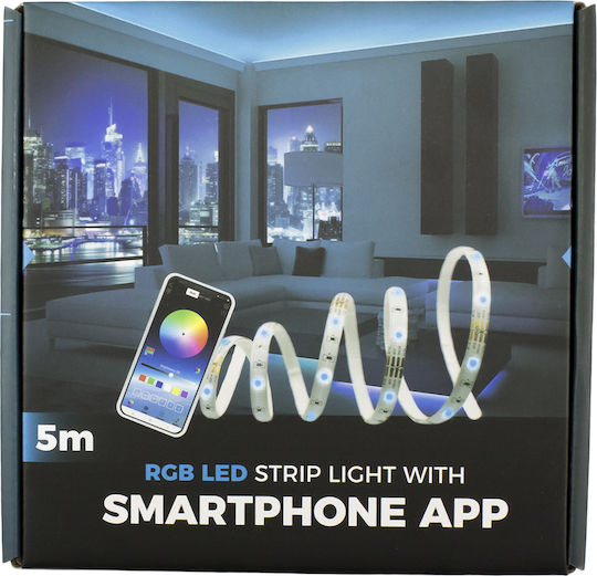 Sunshine Rezistent la apă Inteligent Bandă LED 12V RGB Lumină 5m Tip SMD5050 cu Telecomandă