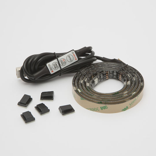 Αδιάβροχη Ταινία LED Τηλεόρασης USB 5V RGB Φως 1m Τύπου SMD5050 με Τροφοδοτικό