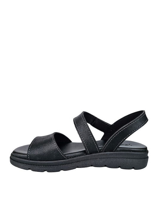 Women's Flat Sandals in Black Color
