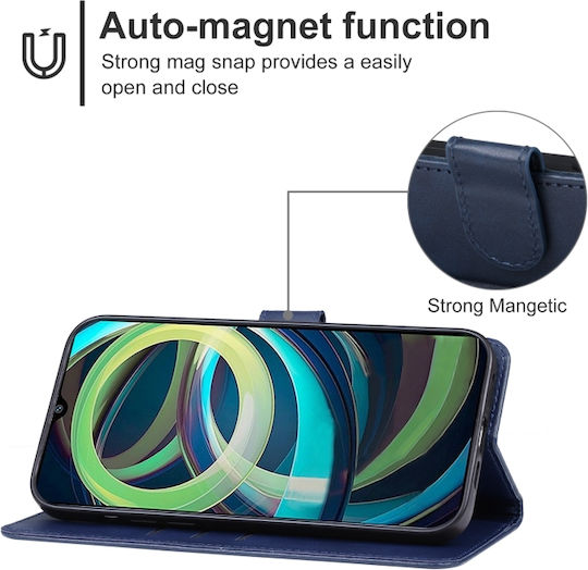 Redmi A3 Wallet Leather / Synthetic Leather / Silicone Blue (Xiaomi Redmi A3)